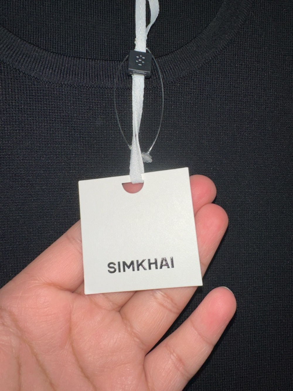 Simkhai Short-Sleeve Tee Dress with White Pleated Hem - Picture 3 of 5